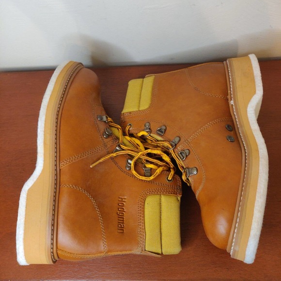 Hodgman Lakestream Men\'s Wading Boots Brown Leather Felt Bottom Size 8 main image 6